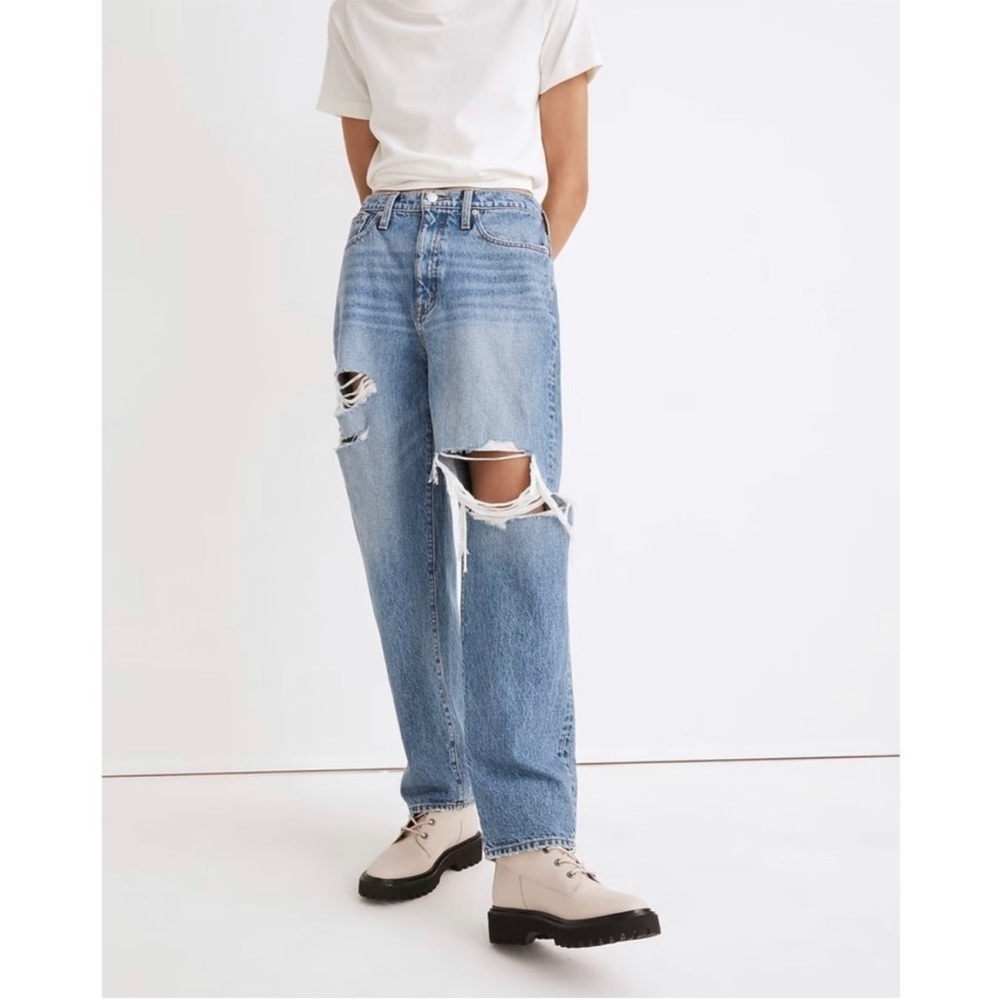 NWT Madewell The DadJean in Amaron Wash Ripped Edition - Picture 1 of 8